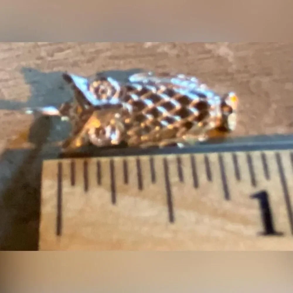 Sterling Silver 925 Owl Pendant Charm Hallmarked Textured 3D Detailed Jewelry - Picture 4 of 4